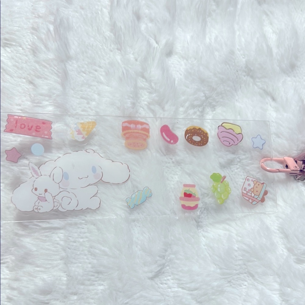 Cute Character bookmark with Pastel Charms